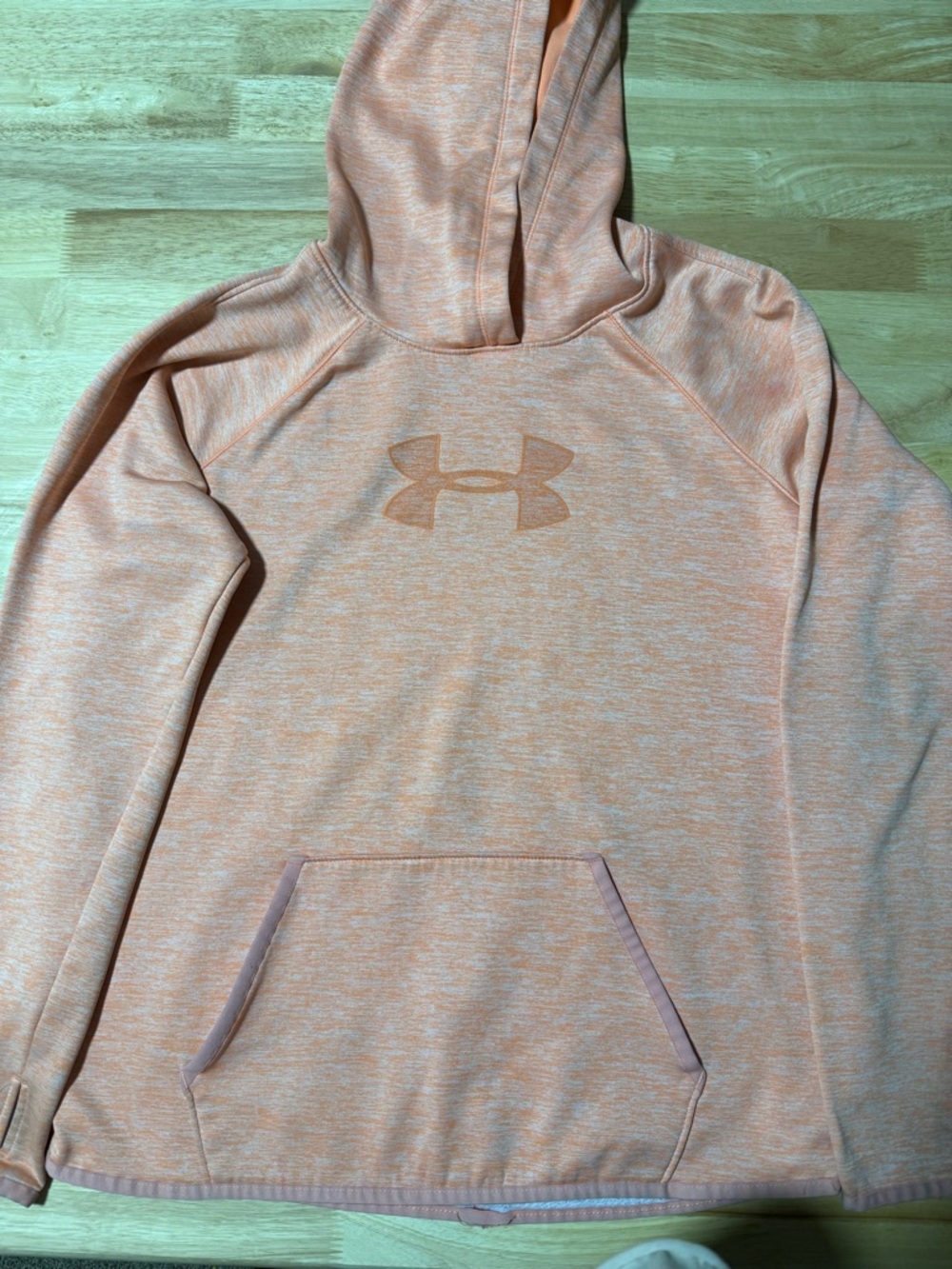 Under Armour Women’s Small Peach Hoodie HeatGear Lightweight Pullover